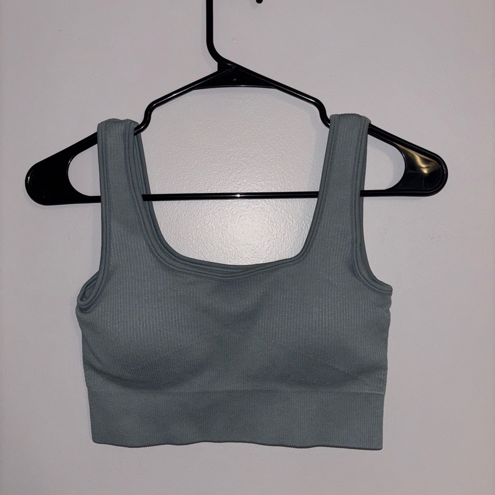 Light Green/Blue Crop Top